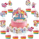 25pcs Jojo cake toppers Kids Birthday Party Supplies Jojo cupcake Topper Party Decorations