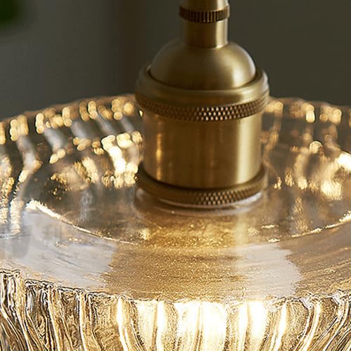 Lámpara colgante de cristal E27 estilo nórdico retro para estudio 7