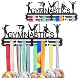 SUPERDANT 2 soportes para medallas para gimnasia, colgador de medallas para mujer, soporte de metal, para colgar medallas, regalos para deportistas, 40 x 15 cm