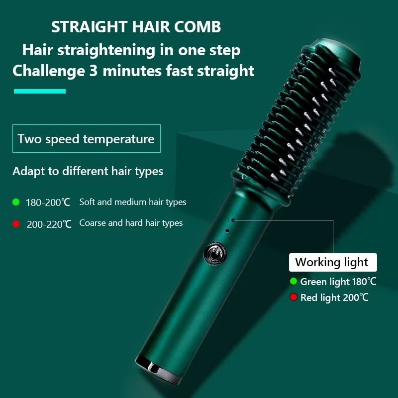 Plancha para el cabello recargable 3D con peine, rizador eléctrico, uso en seco y mojado, plancha caliente miniatura 3