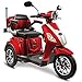 Rolektro E-Trike 15 V.3 Rot Lithium Akku - 3-Rad Elektromobil 1000W Seniorenmobil - E-Mobil 3-Rad-Roller