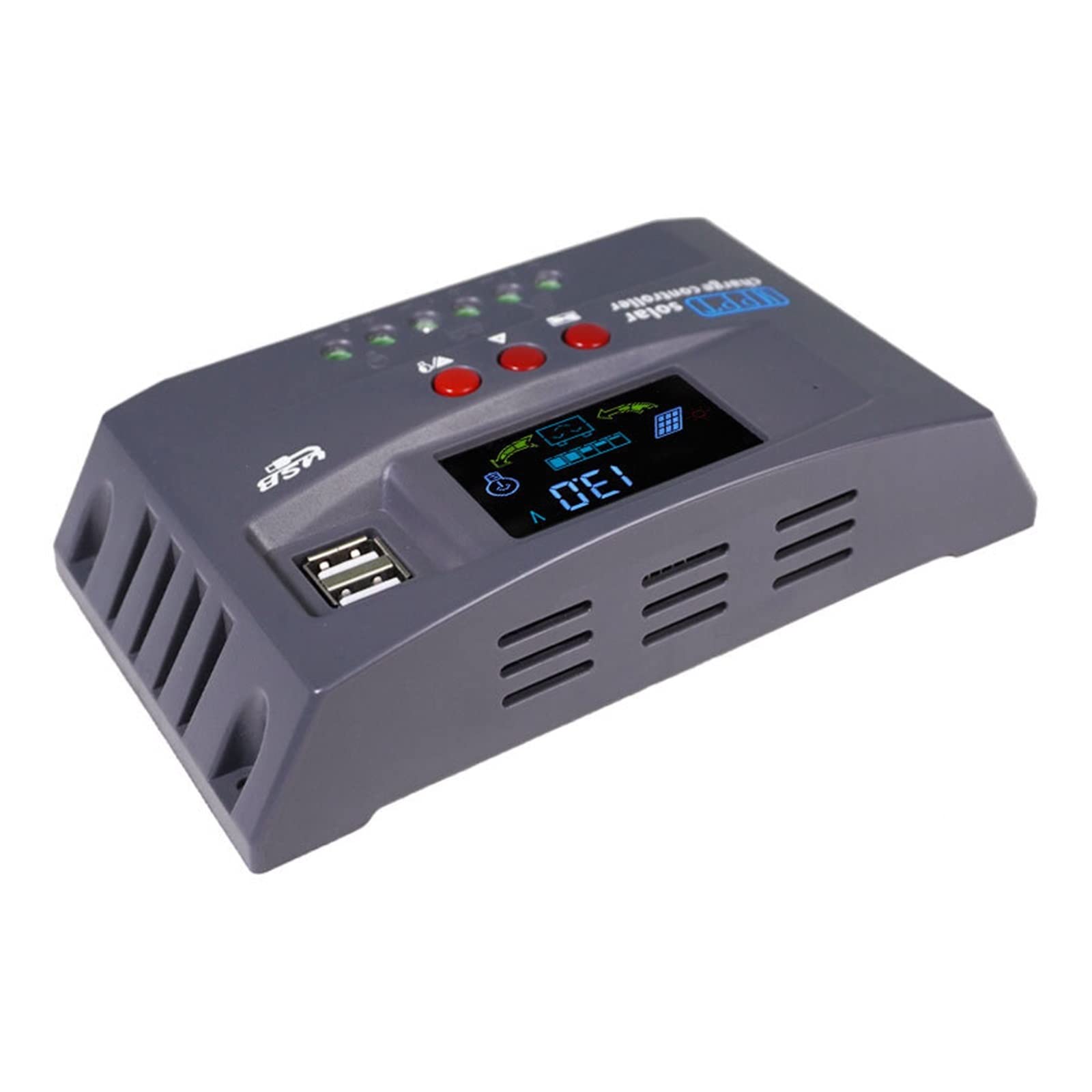 Kontroler ładowania, MPPT 10A 20A 30A Regulator ładowania słonecznego Panel słoneczny PV fotowoltaiczny regulator ładowania 50VDC do akumulatora kwasowo-ołowiowego 12V 24V(10A)