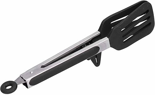 Miniatura 8 de Fdit Pinzas de cocina, pinzas de silicona de acero inoxidable para servir para alimentos, espátula de alimentos, pinzas para carne, barbacoa,