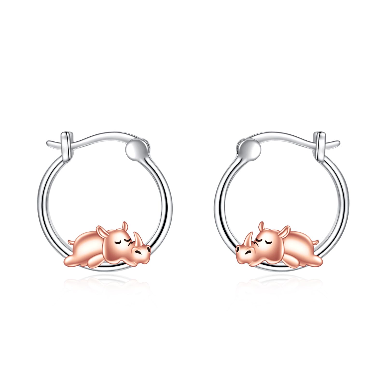 Tier Creolen Ohrringe 925 Sterling Silber Niedliche Tier Ohrringe Schmuck Geschenke für Damen Mädchen