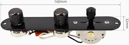 Miniatura 7 de Domofa Placa de control de guitarra cargada para guitarra eléctrica Telecaster, interruptor de 3 vías, potenciómetros de 500 K, perilla de volumen