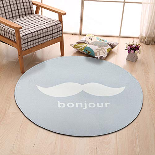 Tapis de tapis de plancher de salon rond MU en 60x60 cm