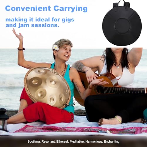 Handpan Drum Bag, Handpan Bag Handpan Case Cover Absorption Waterproof 22inch Backpack Oxford Cloth Protection Percussion Instruments Hand Drum Bag