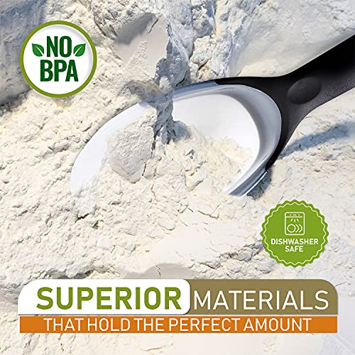 Image of Spring Chef Magnetic Ice Scoop for Freezer, BPA-Free Food Scooper Black 2pk