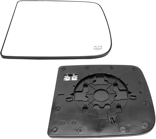 SCITOO Espejos de visión lateral de cristal para el lado del conductor y del pasajero para 2010-2019 para Dodge RAM 1500 W/calefactable cromo plano