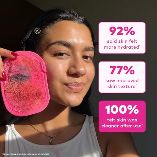 Image of The Original MakeUp Eraser 7-Day Set, Erase All Makeup with Just Water, Including Waterproof Mascara, Eyeliner, Foundation, Lipstick, Sunscreen, and More! Soda Pop 7ct