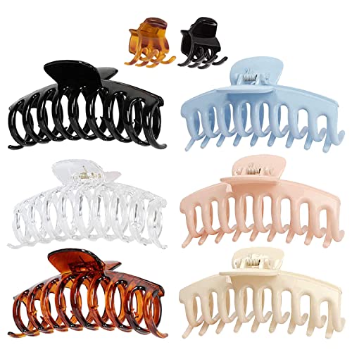 Claw Clips 4.3″ Large Claw Hair Clips For Women Girls Big Hair Claw Clips Banana Clips for Thick/Thin Hair French Design Hair Barrettes Fashion Hair Styling Accessories (Style C)
