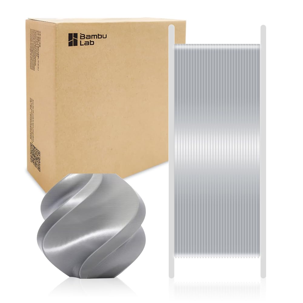 Photo 1 of (PURPLE) Bamboo Original PLA Silk+ Filament Glossy Silk Texture, Shining, Stronger Interlayer Bonding for Bambu Lab A1/A1 MINI/X1/X1C/P1P/P1S/AMS. 1.75mm High Speed & Easy Printing with RFID 1KG (Silver 13109)