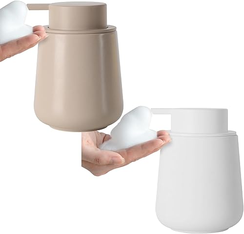 BosilunLife Dispensador de jabón de manos de espuma, dispensador de loción de baño de 12 onzas, dispensador de jabón espumoso, dispensador de