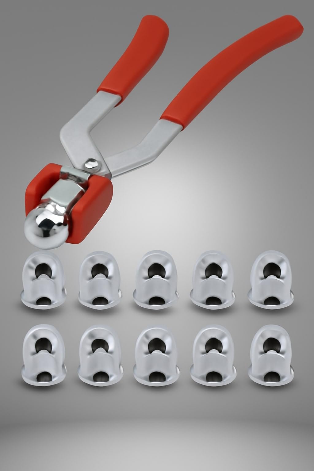 TORQUE Lug Nut Cover Puller Tool Socket w/ 10 Pack Luxury Lug Nut Covers for Semi Truck Lug Nuts (Universal Fit) for Volvo & Peterbilt & Kenworth & Mack & Freightliner Semi Trucks (TR616)