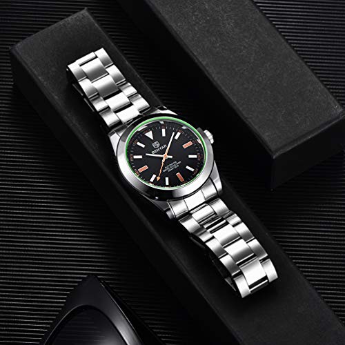 BENYAR Classic Men's Automatic Mechanical Watch Stainless Steel Strap Waterproof Luminous Simple Business Sports Wristwatch… - Image 5