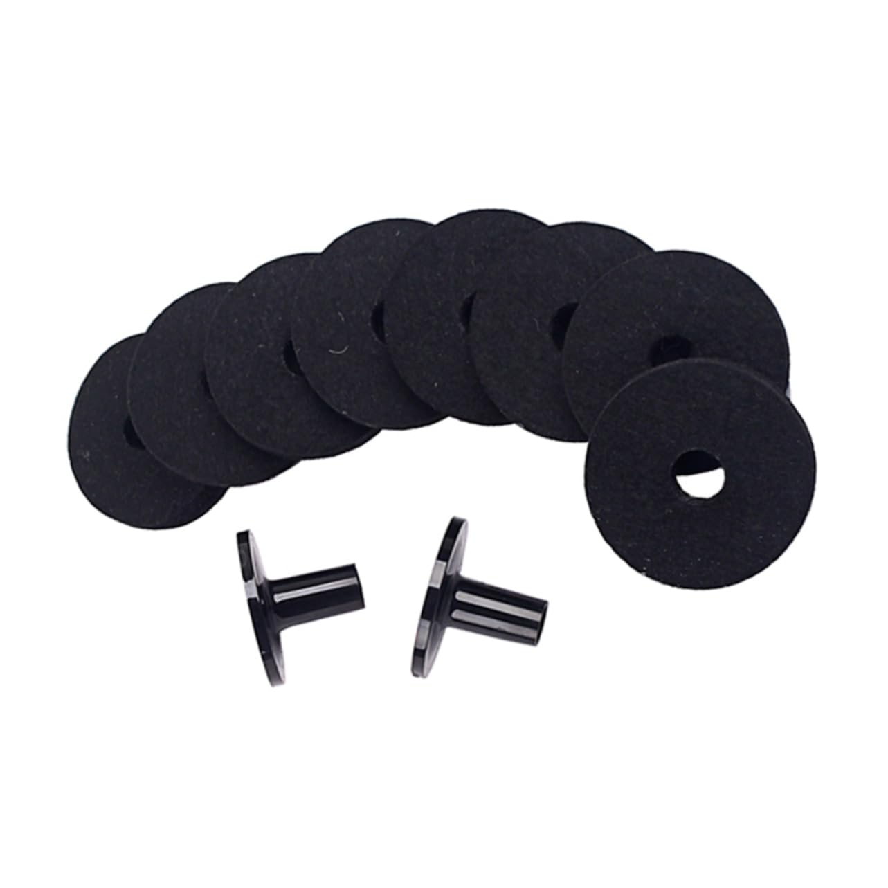 Abaodam Set of 10 Felt Pad Cymbal Sleeve Easy Install Felt Washers for Drum Cymbal Protect Your Instrument