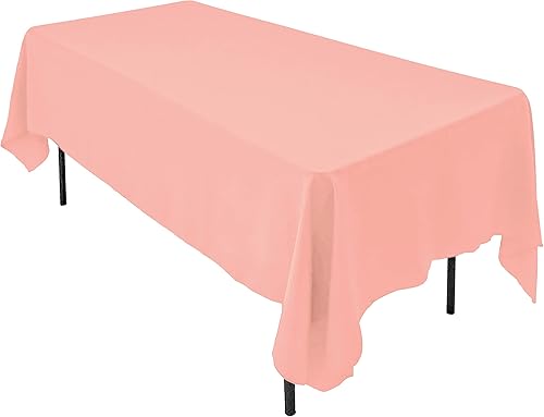 Miniatura 1 de AK TRADING CO. Mantel rectangular de poliéster de 60 x 102 pulgadas, fabricado en Estados Unidos, resistente a las arrugas, ignífugo, duradero,