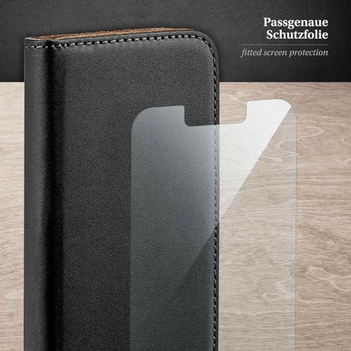 Étui en cuir synthétique premium moex noir pour Apple iPhone 14 Pro