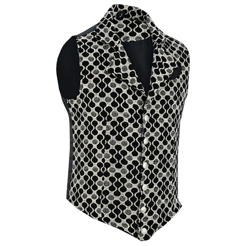 Darkrock Mens Victorian Suit Vest Steampunk Gothic Waistcoat/USA4