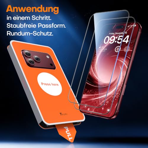 TAURI für iPhone 18 Pro Max Panzerglas 6,9 Zoll - 2 Stück – Ansicht 3