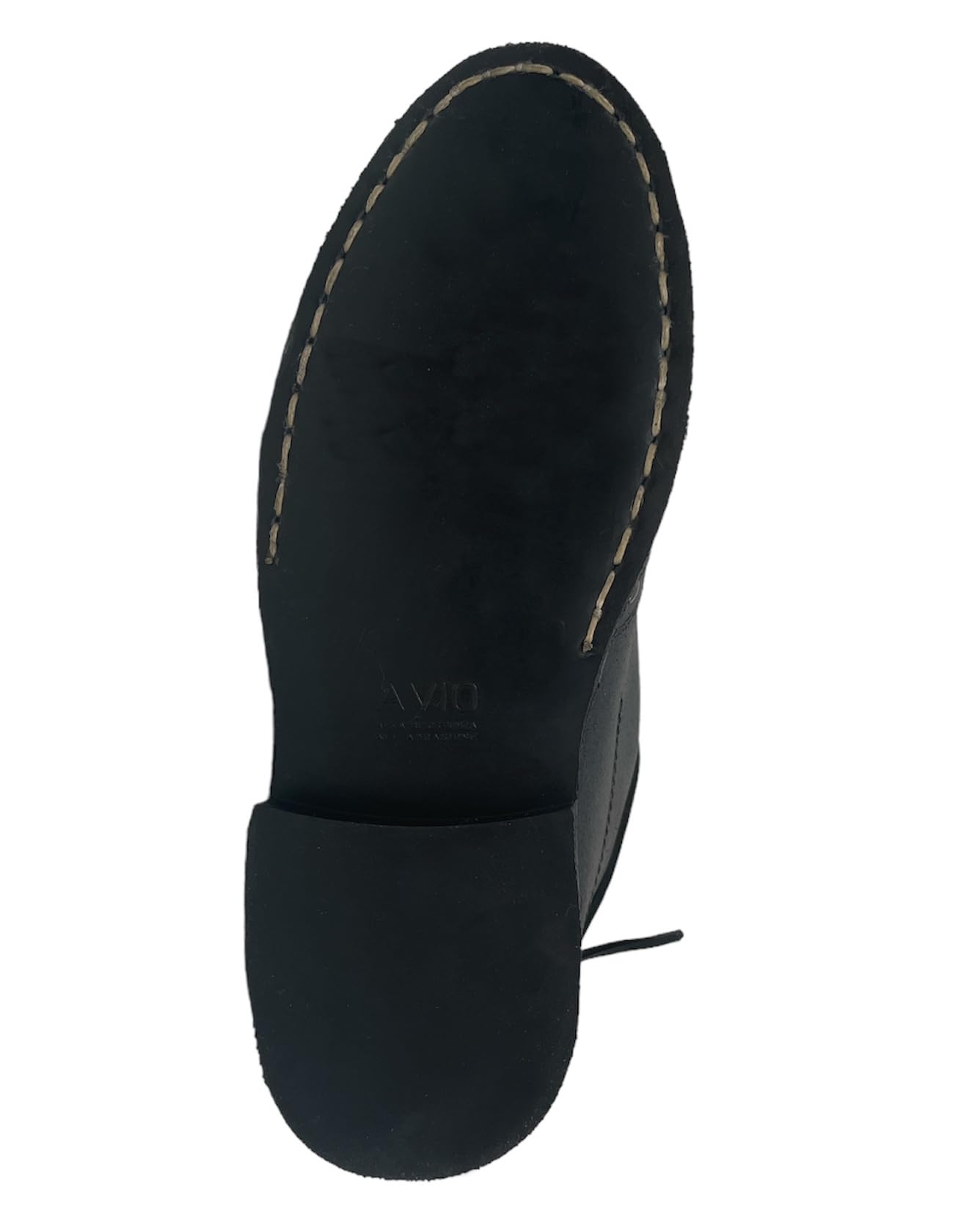 Cosinzos (Cosingius) Cucito. Scarpa da Lavoro/Campagna/Velluto. Pelle Nera. Suola Cucita Liscia. N° 42