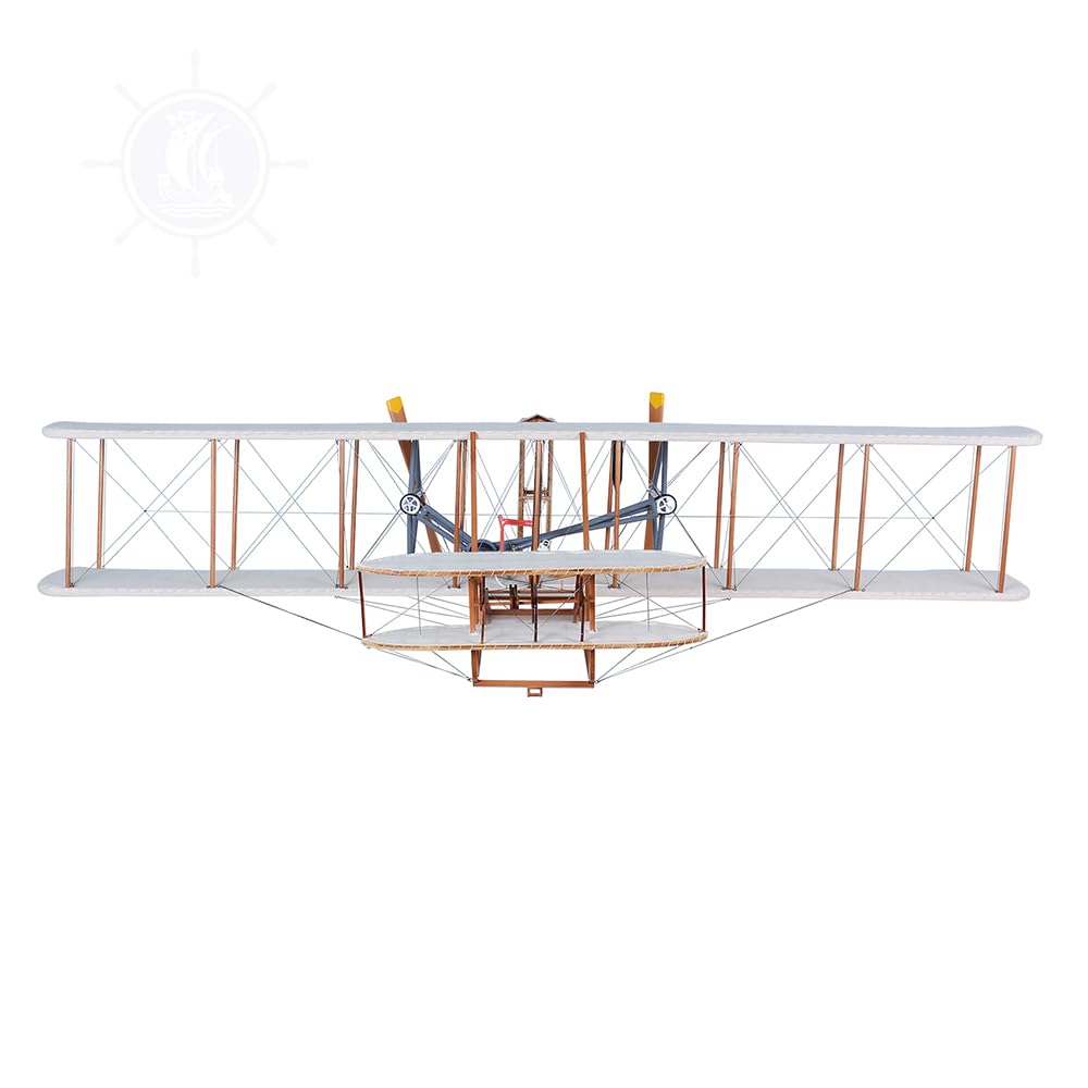 Old Modern Handicrafts 1903 Wright Brother Flyer Model Scale 1:10 - Plane Model - Museum Quality Wooden Plane Model for Home & Office - 47.5" L x 24.5" W x 10.25" H Inches