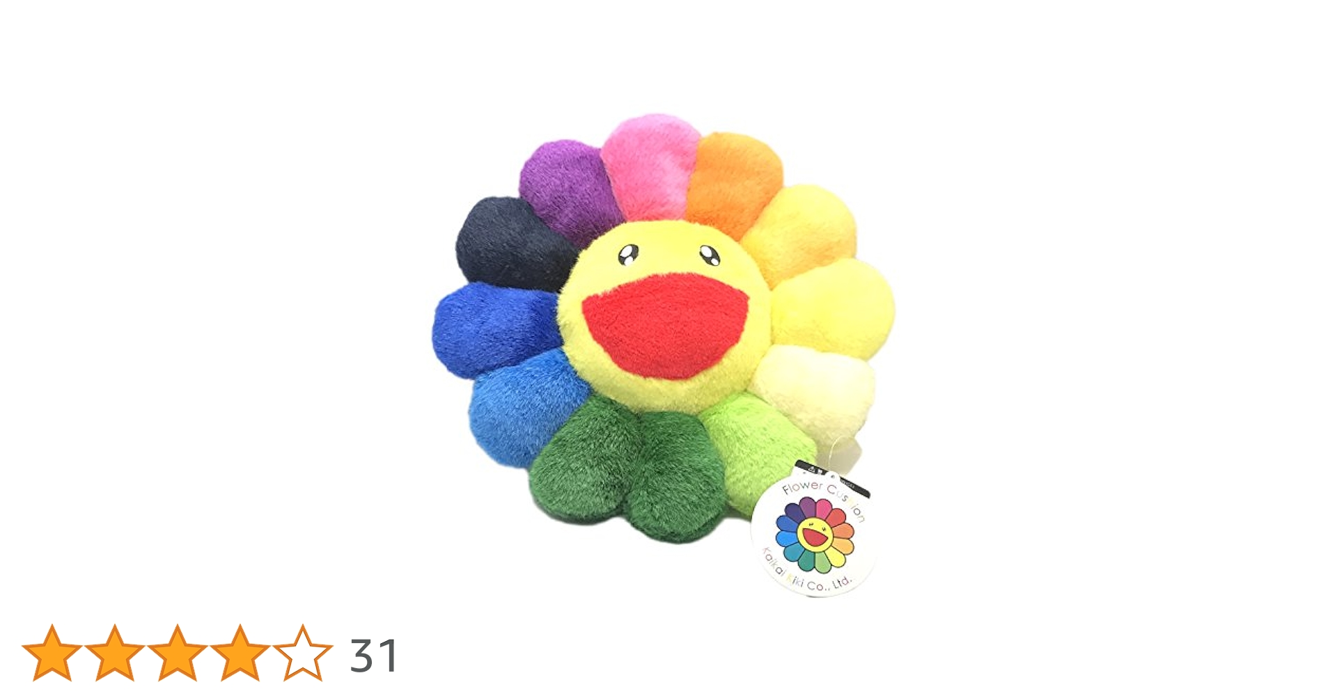 村上隆Kaikai Kiki お花クッション 30cm レインボー 楽天市場】村上隆 むらかみ たかしKaikai Kiki お花 クッション
