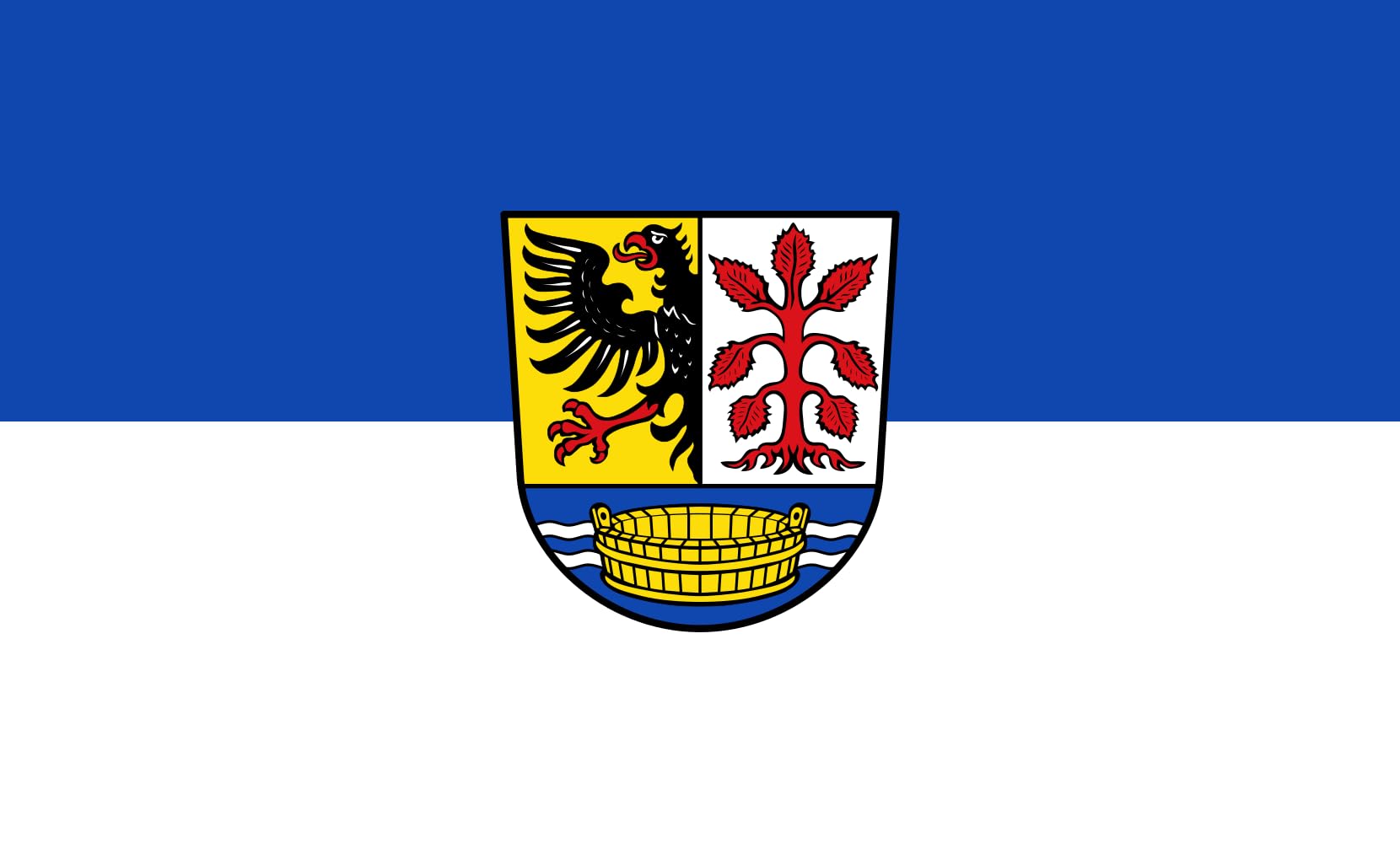Drapeau paysage de Bad Kohlgrub grand format 1.35m² pour mât