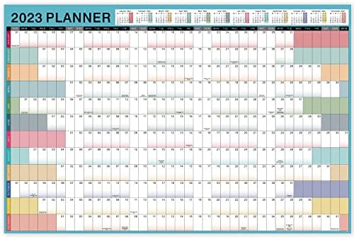 Amazon Brand - Eono Wall Planner 2023, January 2023 to December 2023, 2023 Planner, Wall Calendar 2023, Planner Family Calendar, Morandi's Color, A1 size 850 x 580 mm