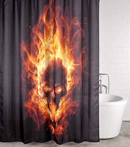 Shower curtain | Wide choice of beautiful shower curtains | Waterproof | Anti-Mould | with 12 Rings (180 x 200 cm, Balance)