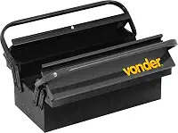 Vonder, Caixa Metálica Sanfonada Para Ferramentas, Com 3 Gavetas, 40 Cm X 19 Cm X 16 Cm.