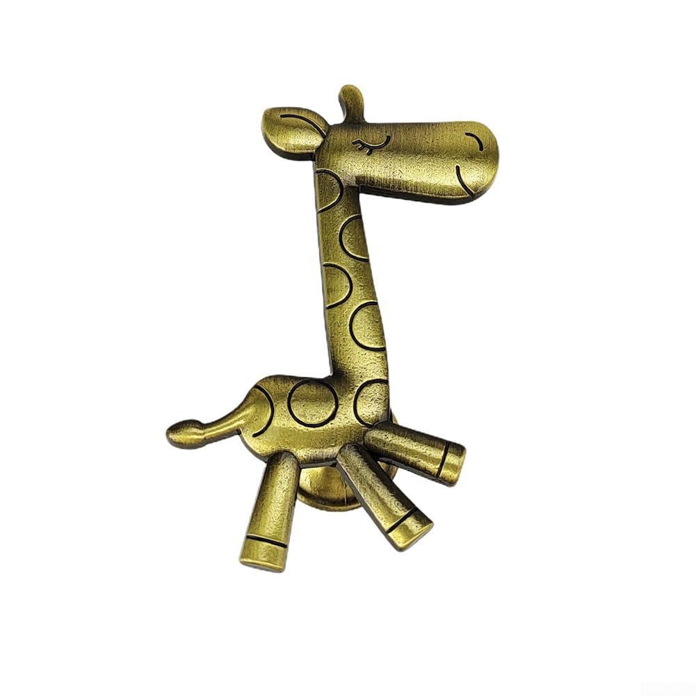 CWOQOCW Giraffe Shape Furniture Handle, Zinc Alloy Door Cabinets Knobs for Kids & Adults (Ancient Bronze)