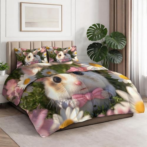 Couette 140x200 cm ultra douce et lavable en machine avec 2 taies