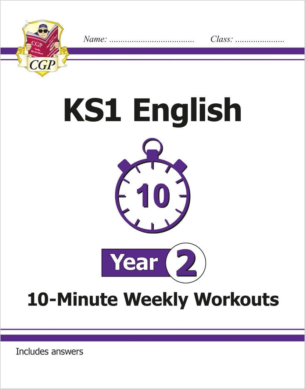 Coordination Group Publications Ltd (CGP) KS1 English 10-Minute Weekly Workouts - Year 2