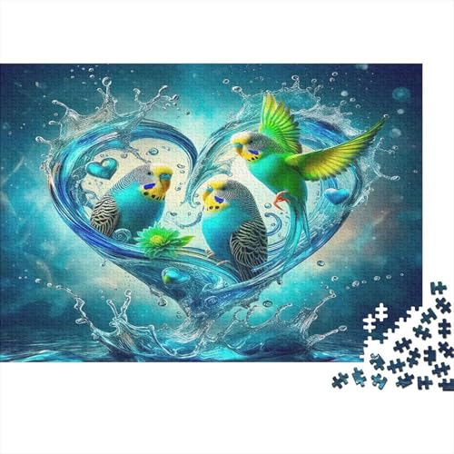 Puzzle de 1000 piezas de loro azul para relajación adulta y decoración familiar