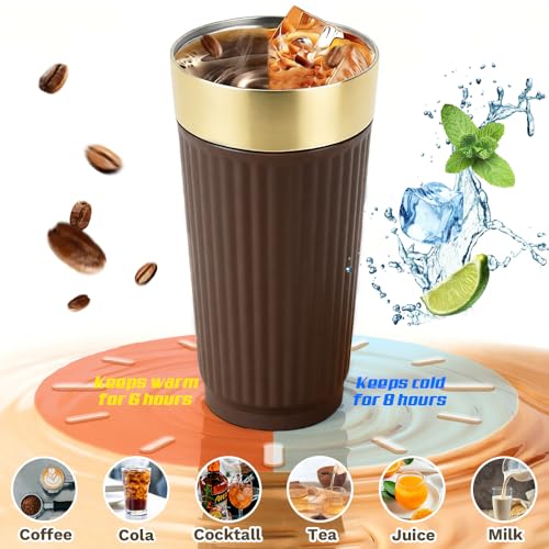 Image of Vacuum Insulated Stainless Steel Travel Coffee Mug,Leak Proof Cup with Lid