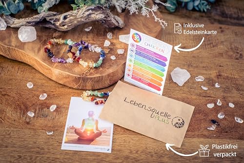 Chakra-Armband Lebensquelle Plus Splitterarmband aus Edelsteinen