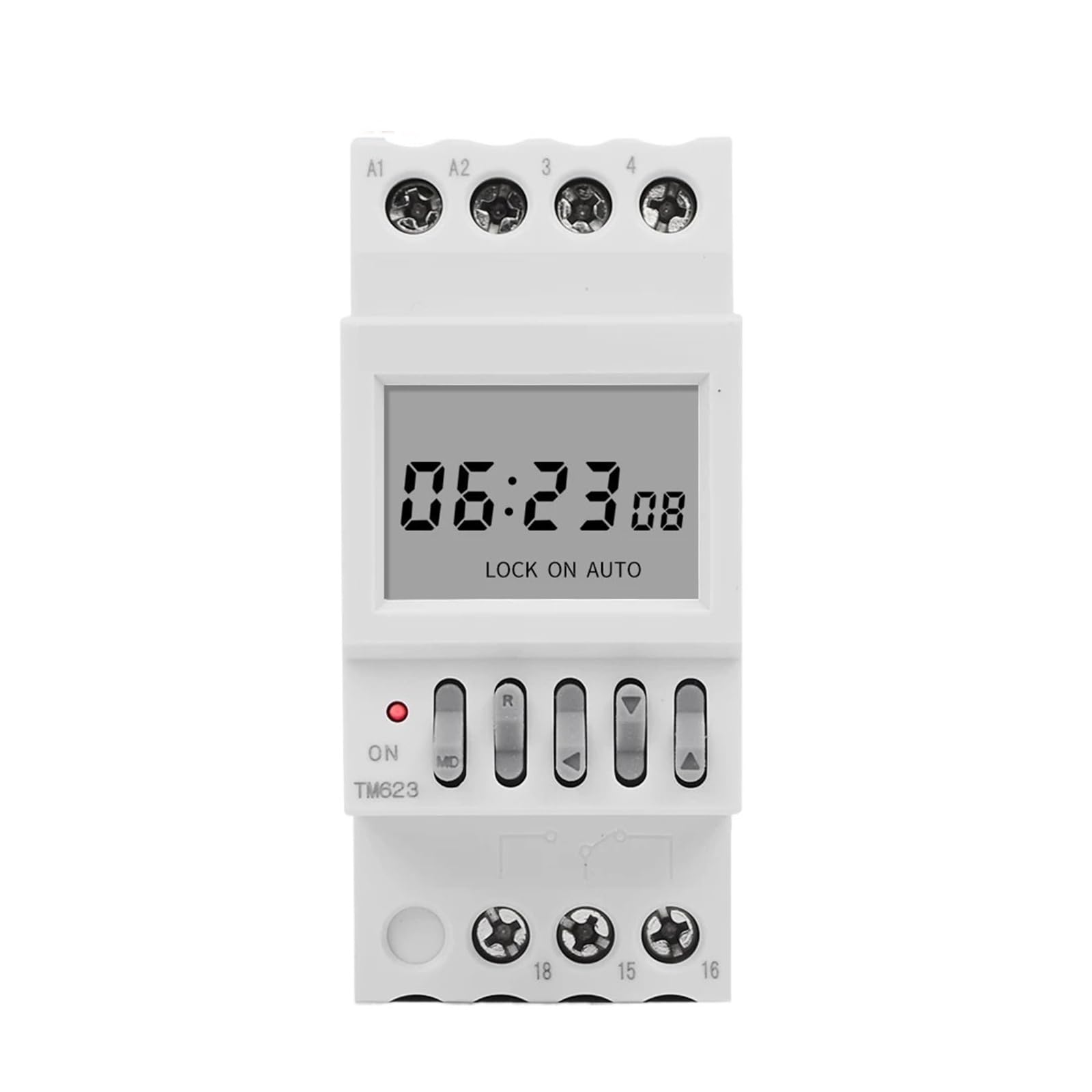Interruptor de tiempo programable con temporizador de carril Din de 220 V | Con pantalla digital ON/OFF de ajuste de latitud