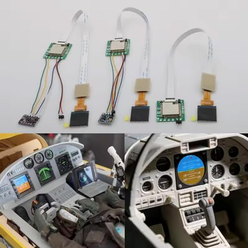 Panel Instrumentos Simulado Cockpit 1.54" para Avión RC miniatura 2