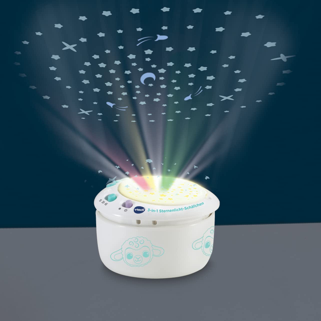 VTech Baby 3-in-1 Sternenlicht-Schäfchen – Einschlafhilfe mit Musik