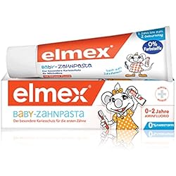 Pasta De Lassar Bebés elmex Pasta de dientes para bebés de 0 a 2 años, 50 ml, protección especial para los primeros dientes de los bebés, protege el esmalte y es suave con las encías