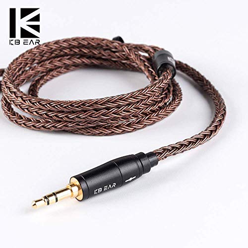 KBEAR Afneembare Upgrade Zuurstofvrije koperen Oortelefoon Kabel, 16 Core Vervanging IEM Cord Kabel met TRS Standaard… - Afbeelding 5