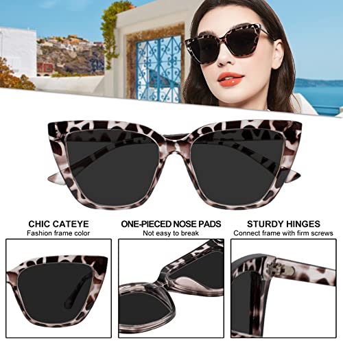 Image of Cateyed Sunglasses 1.25 for Reading Womens Large Readers 125 Sun Glasses 1.0 125+ 1.5 1.75 2.0 2.25 2.5 2.75 3.0 3.5 4.0 Outdoor Sunnies (Leopard)