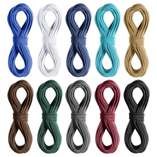 Boao 109 Yards 2.0 mm Multicolor Beading Elastic Cord Thread Stretch String Crafting Handmade DIY String for Sewing and Bracelets Necklace Jewelry Making(Dark Color)