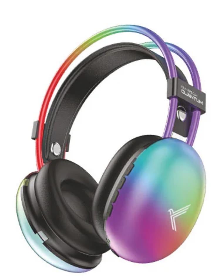 Image of KM-850H Quantum Wireless Headphones, V5.4, 300mAh Battery, 16 Hours Music Time, RGB Lights, Gaming Mode, Voice Assistant, Black