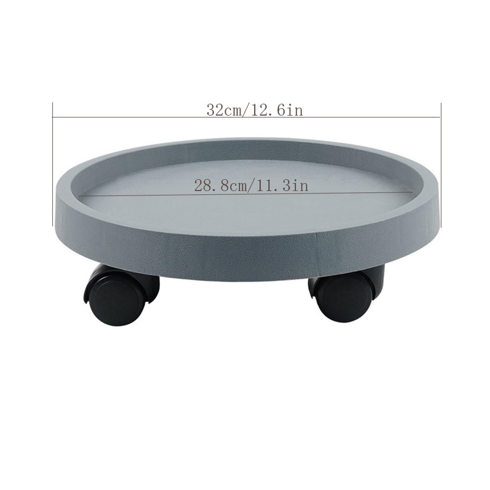 podstawka pod doniczkę do roślin, okrągła ruchoma podstawka pod doniczkę do kwiatów, z kółkami, podstawa podstawki pod doniczkę do bonsai (czarna, długość L)