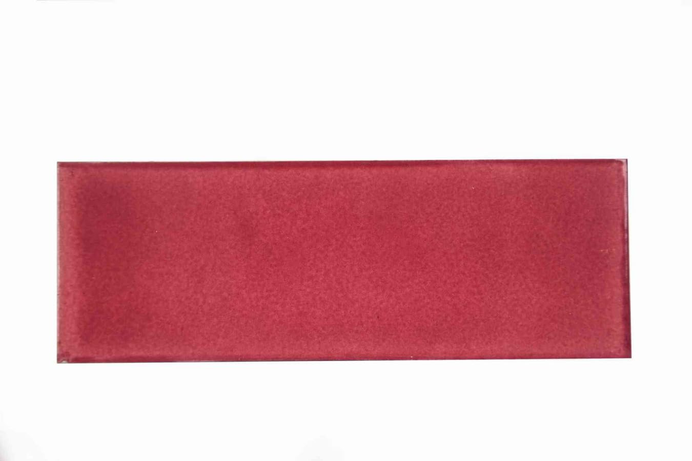 Cerames Azulejos de mosaico rojo de un solo color rosa Mexicano - mosaico de cerámica mexicana Talavera, México Azulejos para cocina, cuarto de baño Un paquete de 35 azulejos de amaranto rosa 20x7 cm