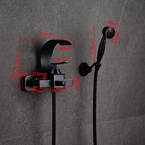 Robinets de pomme de douche avec raccords de baignoire en cascade ui muraux