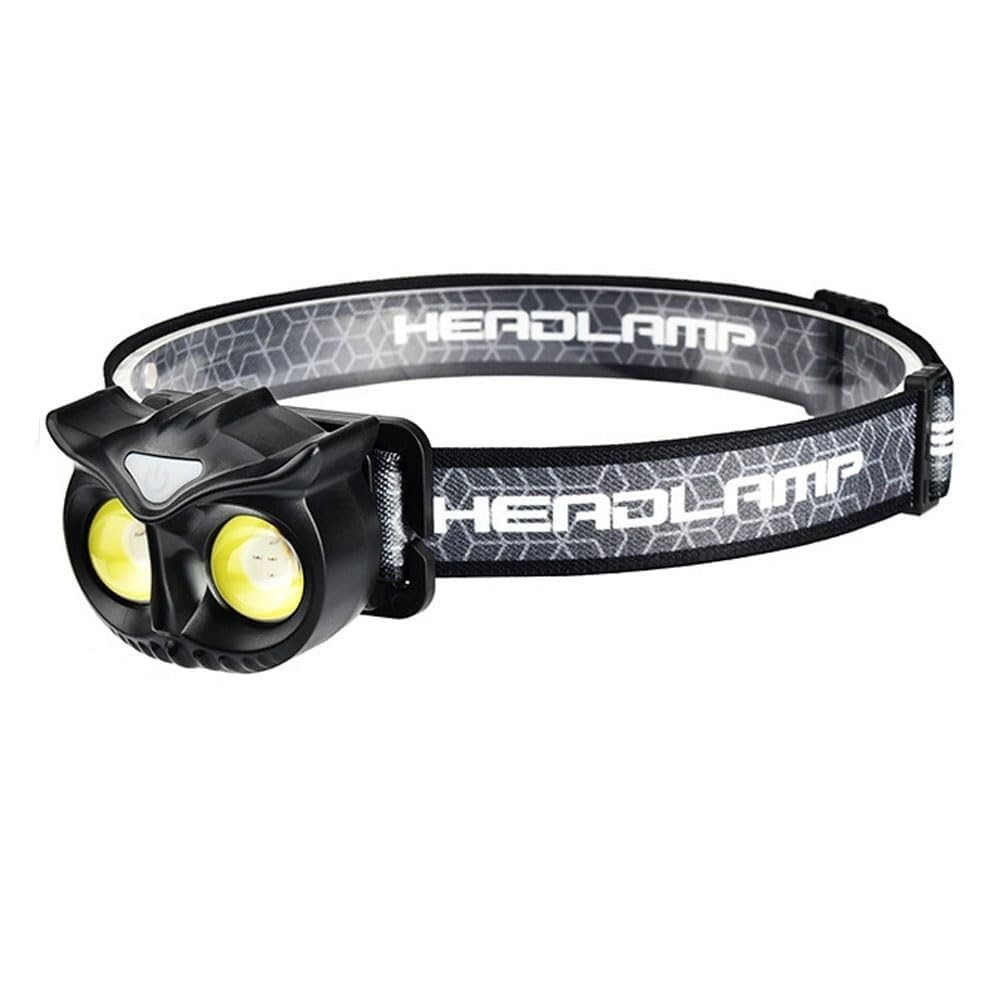 QFGVMXBWKZH Owl Cob Headlamp Type-C Rechargeable Induction Headlight Led Head Flashlight Fishing Lamp