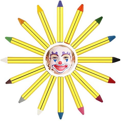 Betheaces Face Paint Crayons 16 Colors Body Crayon Painting Sticks Kits Safe Non-Toxic Washable Makeup for Parties,Christmas,Halloween,Cosplay,Birthday & Festivals for Boys Girls